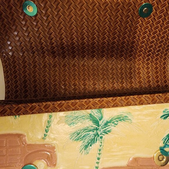 Brahmin Hallie Honey Brown Copa Cabana Leather Satchel - Picture 4 of 8